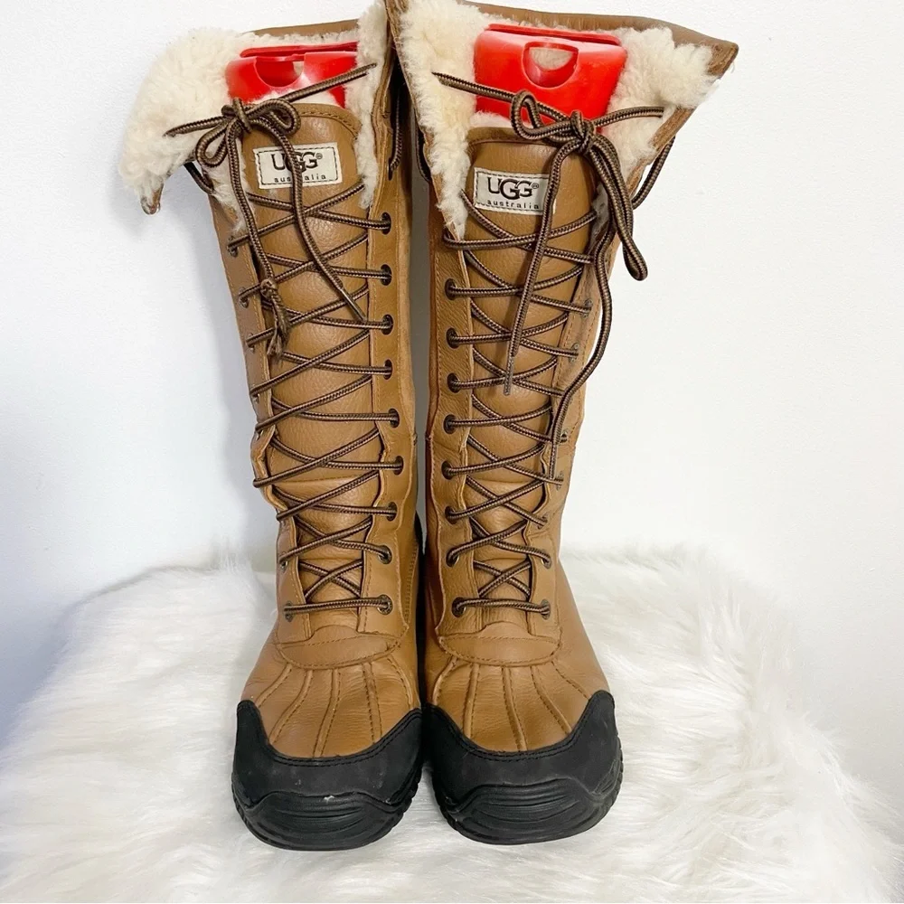 Ugg Adirondack Tall Winter Boot Shearling Vibram Outsole Size 8 - Picture 4 of 16